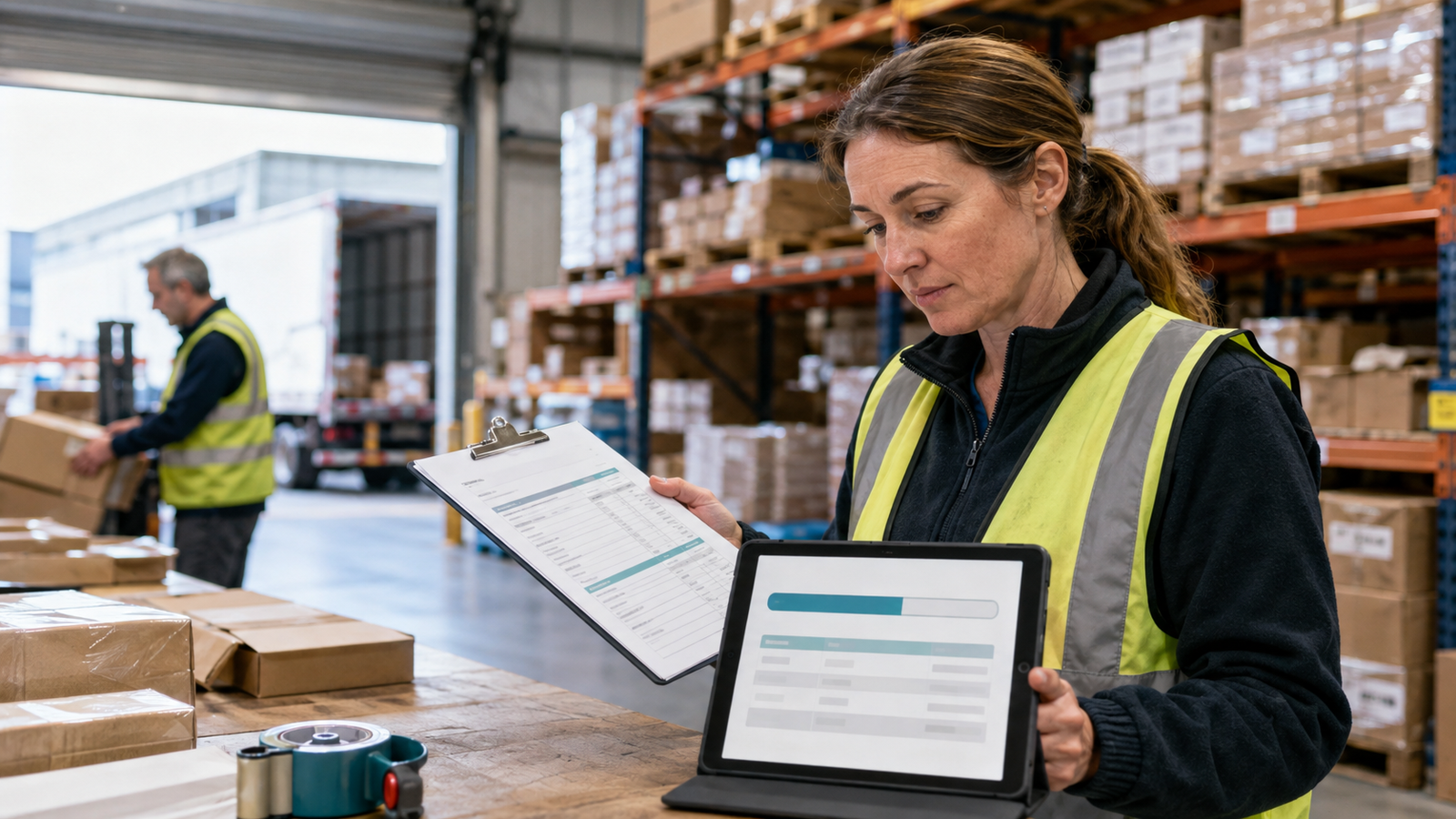 UK warehouse owner checking what percentage of a business invoice can be funded